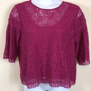 LAUNDRY by Shelli Secal Lace Top size XL